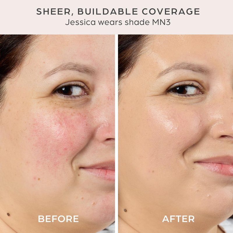 PÜR MINERALS Tinted Sunscreen for Face, 4-in-1 Skin Tint - Broad Spectrum Mineral Sunscreen, SPF 50 - Tinted Facial Moisturizer, Primer & Foundation for Sun Protection - Lightweight, Buildable, Linen