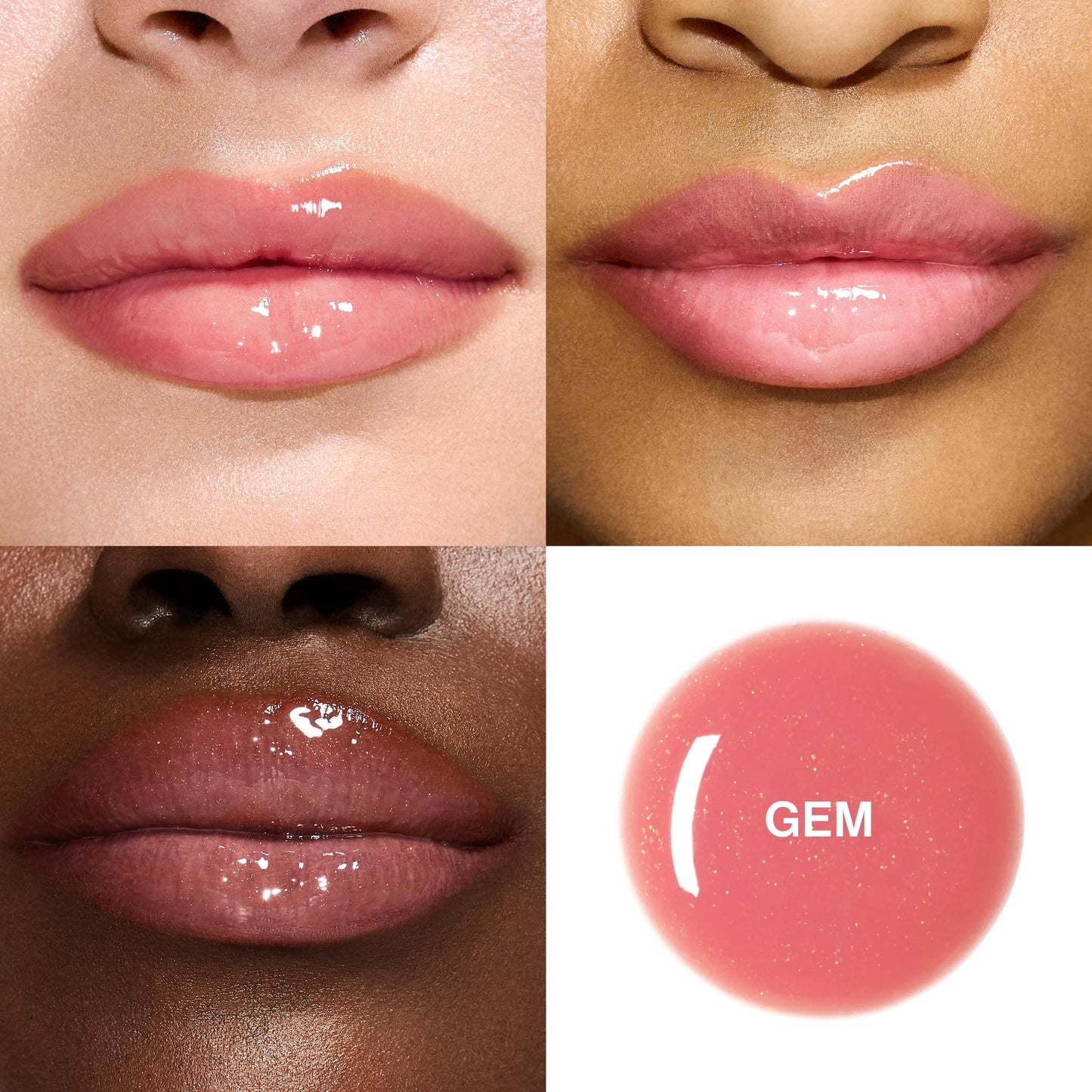 Smashbox Halo Plump + Glow Lip Gloss | Non-Sticky, Hydrating, Plumping Lip Gloss with 6-Hour Shine | Hyaluronic Acid and Vitamins C+E, 0.14 Fl Oz, Gem