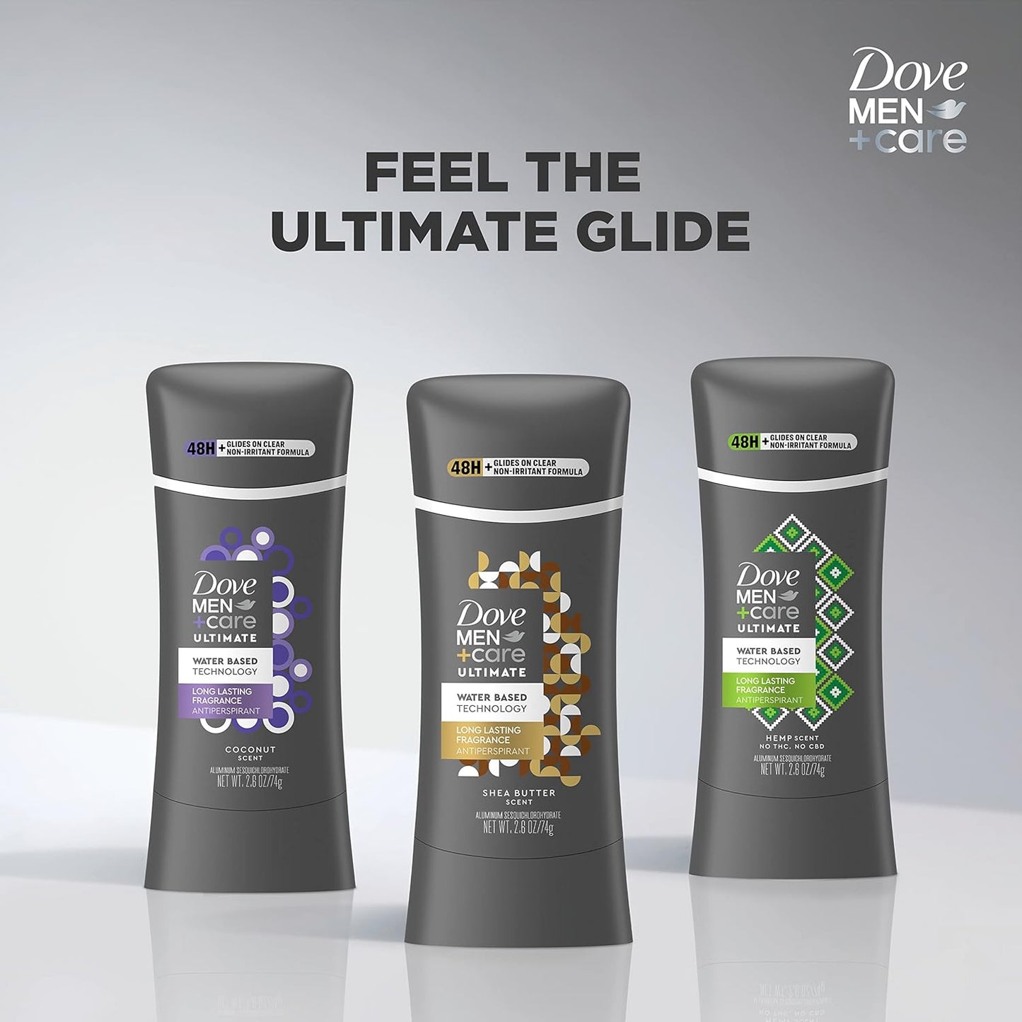 Dove Men + Care Antiperspirant Stick | 48-Hour Sweat Protection with Shea Butter - 2 Count, 2.6 oz