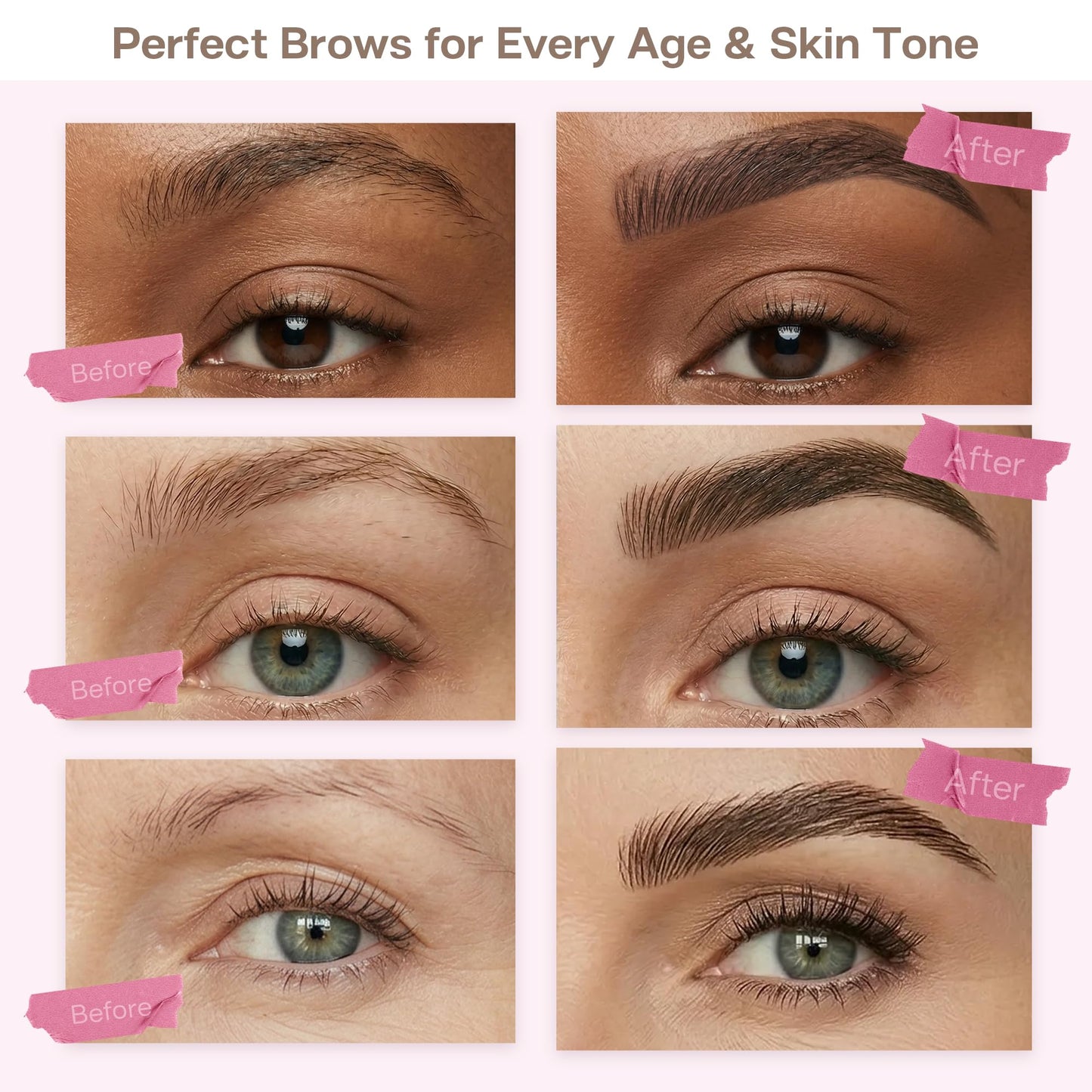 CALAILIS Eyebrow Pencil for Women - 2-in-1 Eyebrow Pen with Dual-Ended Microblading 4D Fork Tip & Ultra-Fine Eyeliner Tip, Create Natural Fuller Hair-Like Waterproof Brow Pencils (Dark Brown)