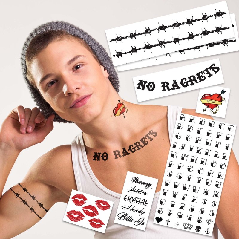 White Trash Temporary Tattoos/Easier than makeup/Perfect for Halloween/HillBilly Costume Idea