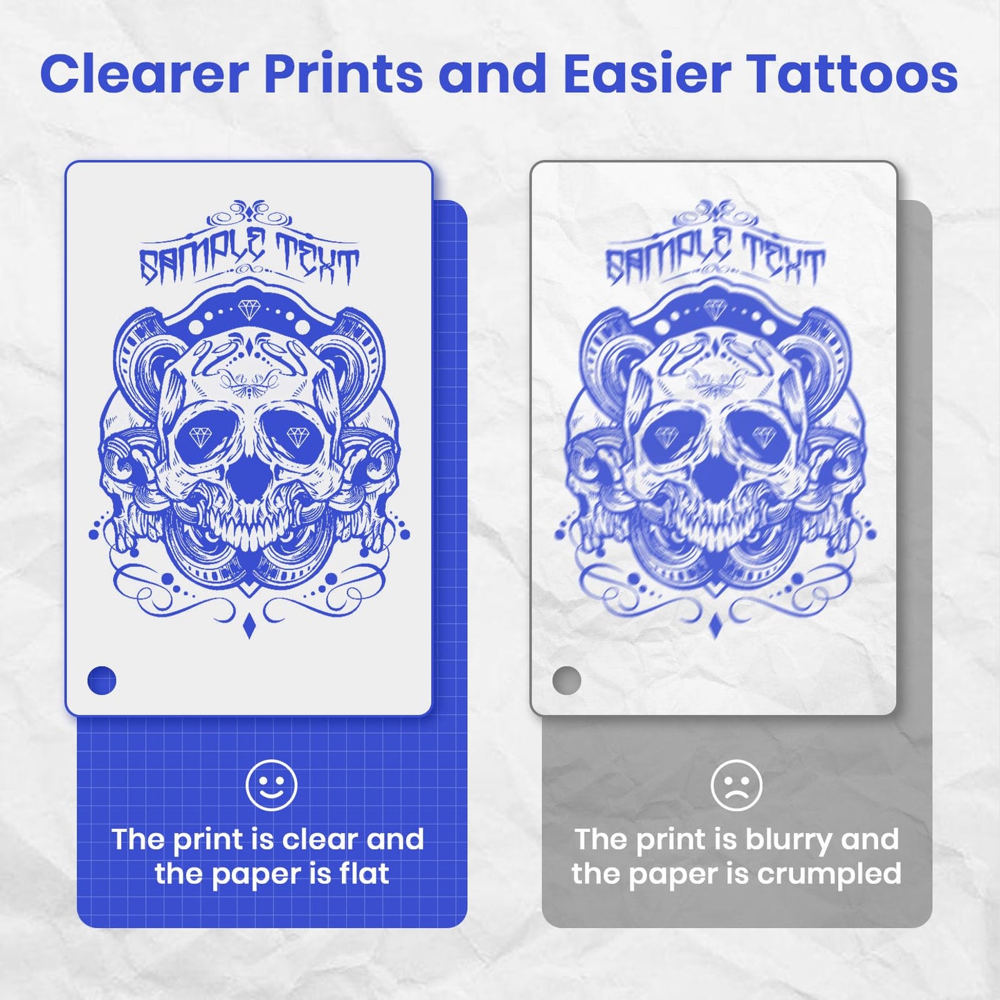 XWKOXWK Tattoo Stencil Printer with 3 pcs Transfer Paper and Thermal Paper,Tattoo Machine for Beginners&Artists,Portable Bluetooth Wireless Inkless Printer Compatible with Phone/Pc (T18)