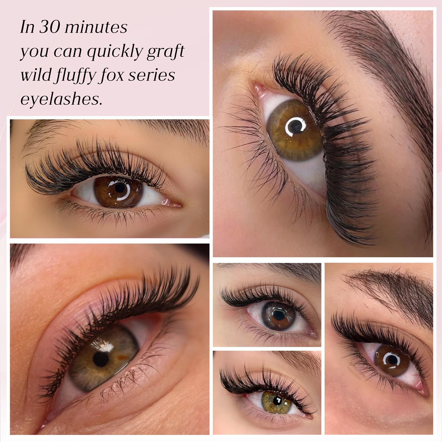 CoMango Fox Eyelashes Extension Flying YY Lashes 5D Mutil-layer Y Shaped Lash Mink Premade Lash Fans C/D Curly Foxy YY Lashes Natural Fluffy Handmade Individual Eyelash Fans(Black,5D-C-10mm)