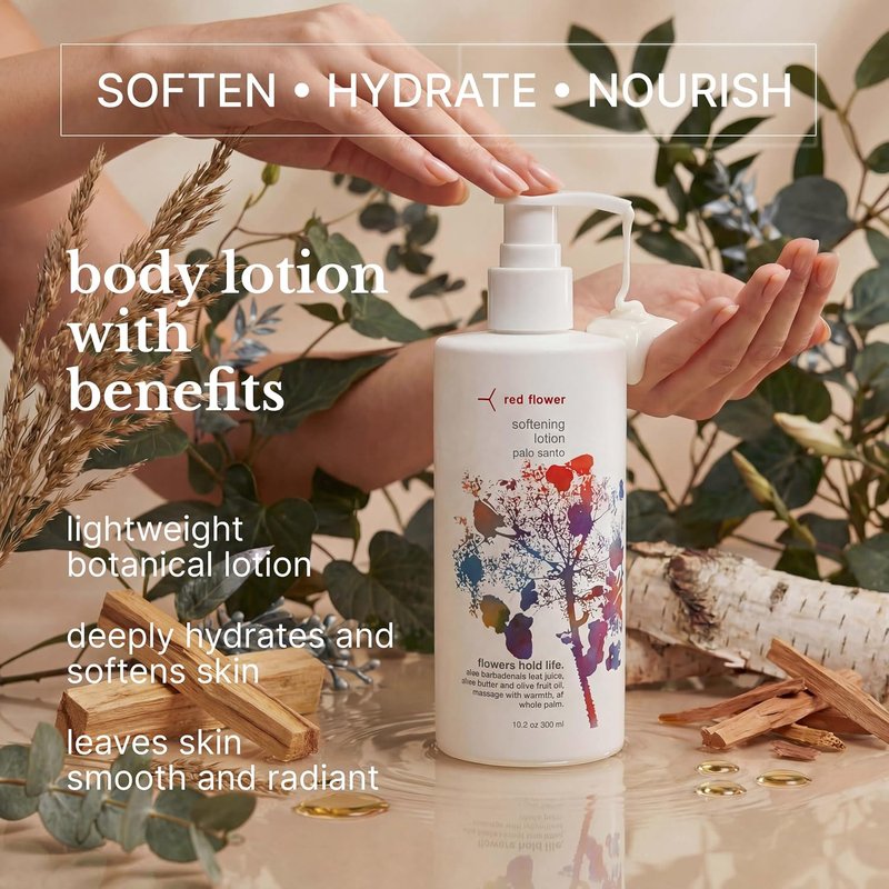 Palo Santo Softening Lotion - Deep Hydration & Skin Repair | Vegan Shea Butter & Olive Oil, 10 oz
