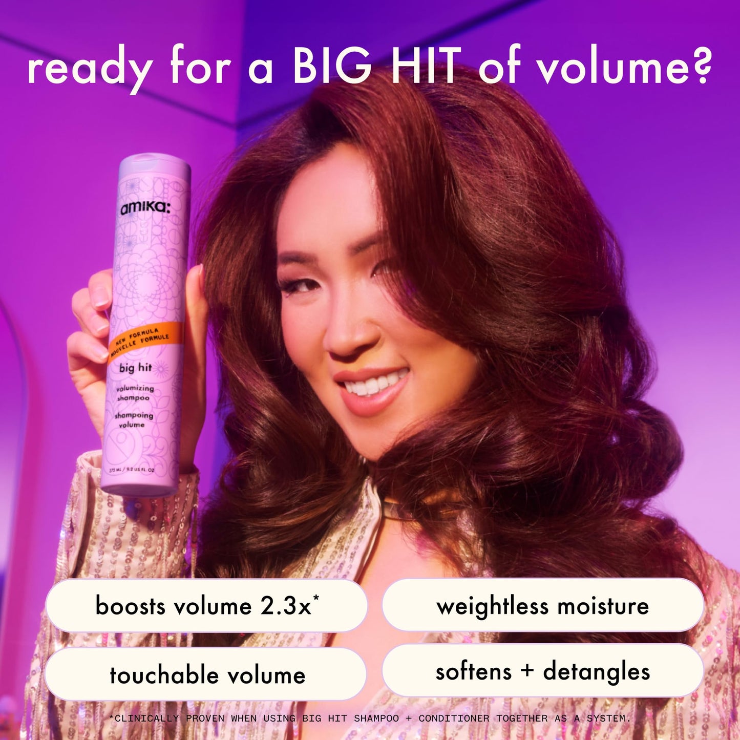 amika big hit volumizing conditioner, 1000ml