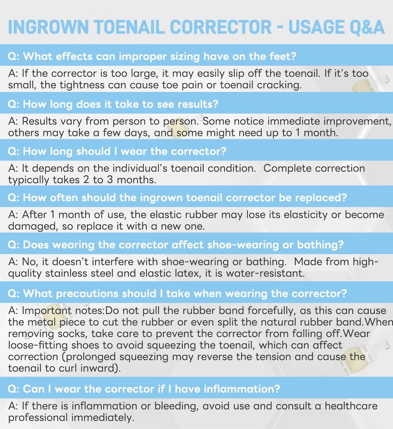 InhwRior Ingrown Toenail Corrector, Easy At-Home Application, Secure Fit (No Slipping Off), Steady Traction for Rapid Pain Relief, Waterproof for Shower & Swimming(0.83" to 0.91" Toenail Length)