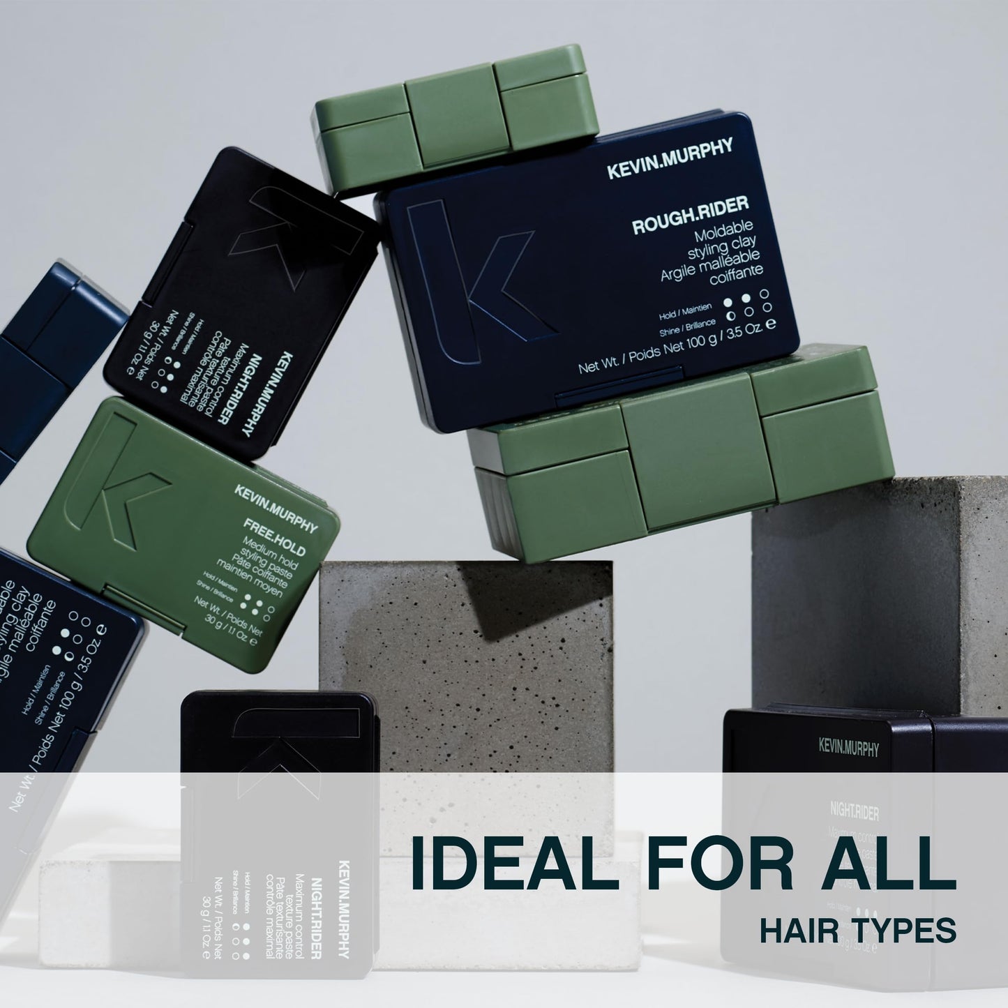 KEVIN.MURPHY ROUGH.RIDER Clay - Hair Strengthening - For All Hair Types - Moldable Styling Clay - Sulphate Free Care