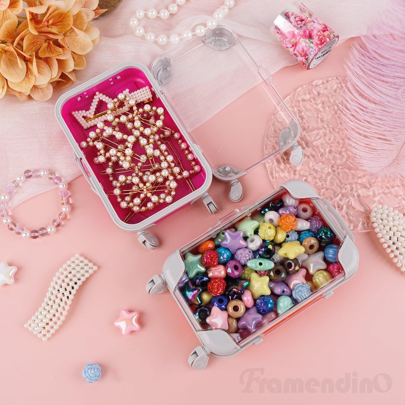 Framendino, 12 Pack Box Empty Packaging Storage Containers Mini Suitcase Candy 9 Colors