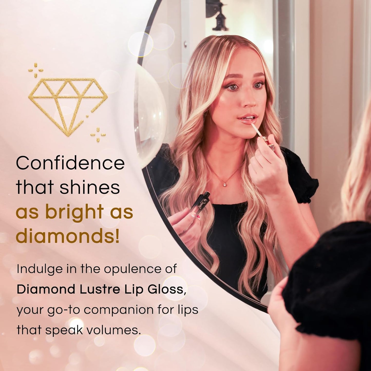 Diamond Lustre Pink Hydrating Lip Gloss - Moisturizing Butter-Smooth Colors | Naturally Plump & Glossy Finish