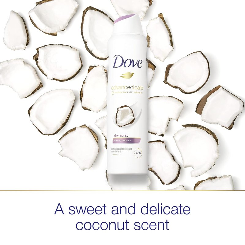 Dove Advanced Care Antiperspirant Deodorant - Caring Coconut | 48-Hour Protection, 3.8 oz, 3 Count