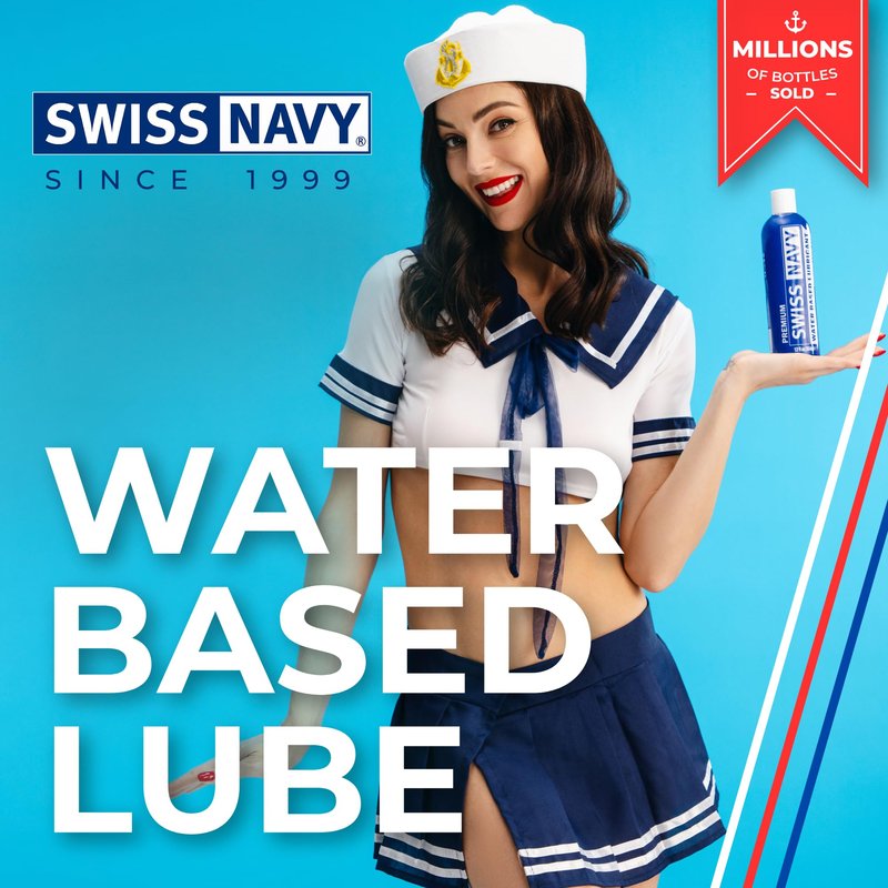 Swiss Navy Premium Water-Based Lubricant - 12 oz - Lubricating Gel for Men, Women & Couples - Toy Safe - Non-Staining Formula - Compatible with Latex & Condoms