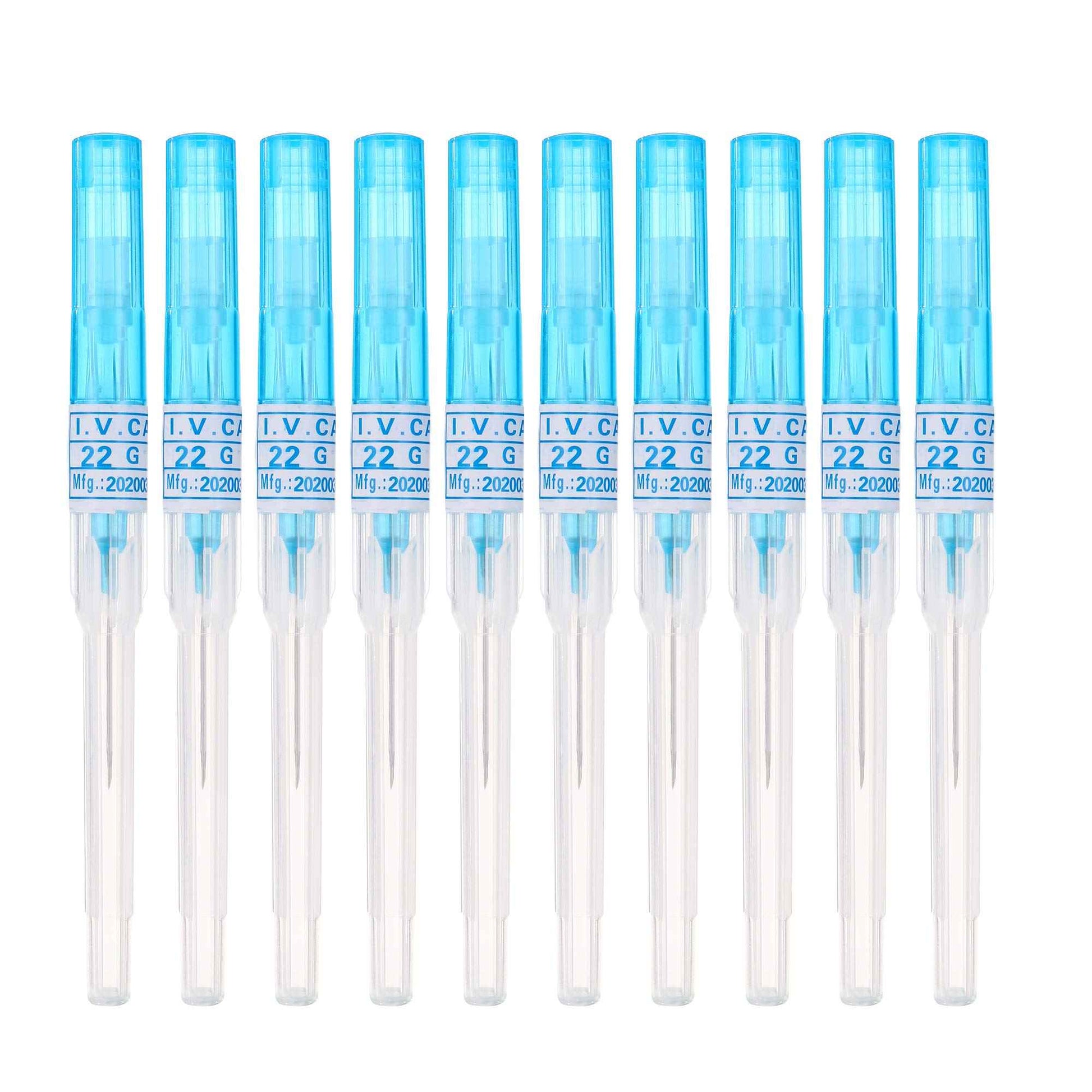 Piercing Needles,20PCS 22G IV Catheter Needles 22 Gauge Disposable Stainless Steel Hollow Body Piercing Needles for Ear Nose Belly Navel Nipple Piercing(22G) (22G)
