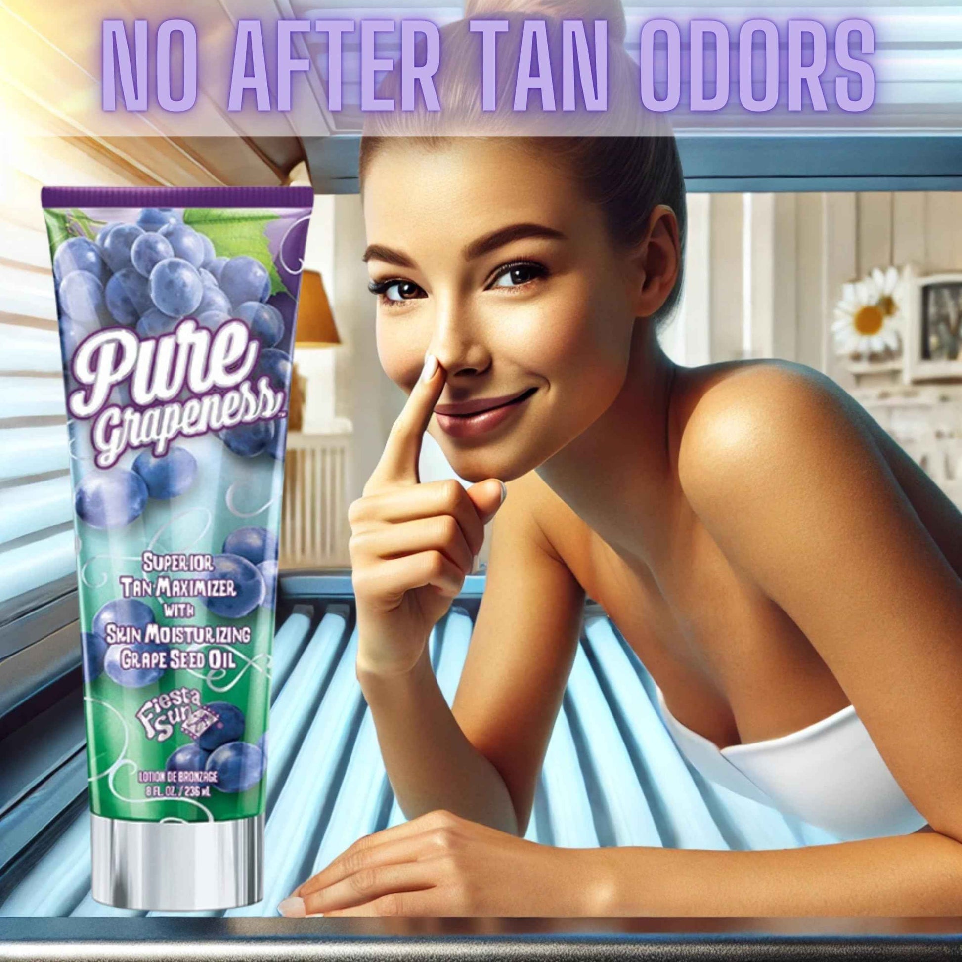 Fiesta Sun Pure Grapeness Tanning Bed Lotion Tan Maximizer with Tyrosine and DHA, 8 ounces