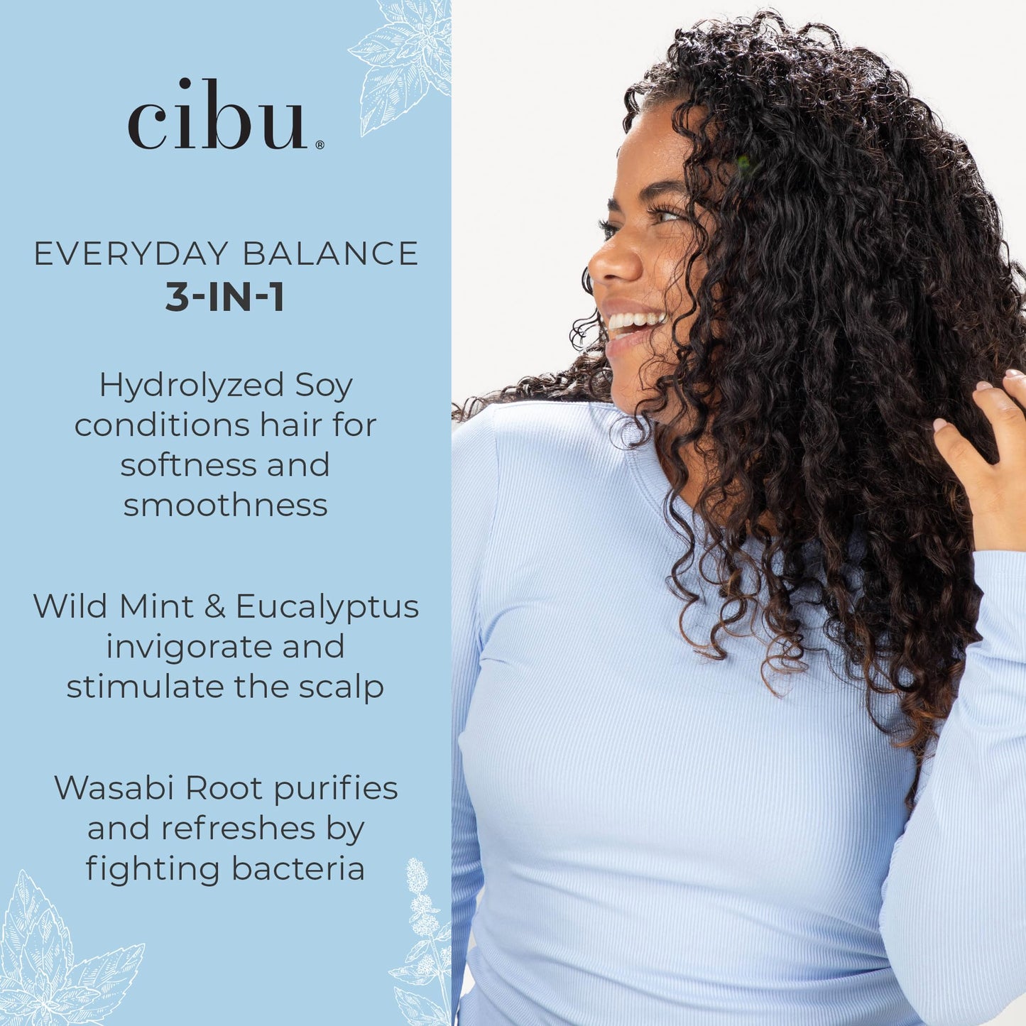 CIBU Shampoo, Conditioner & Body Wash 30021, 11.83 fl oz (350 ml), Sulfate-Free, Fresh Scent, For All Skin & Hair Types, Men/Women Hair, Body, Face & Bubble Bath