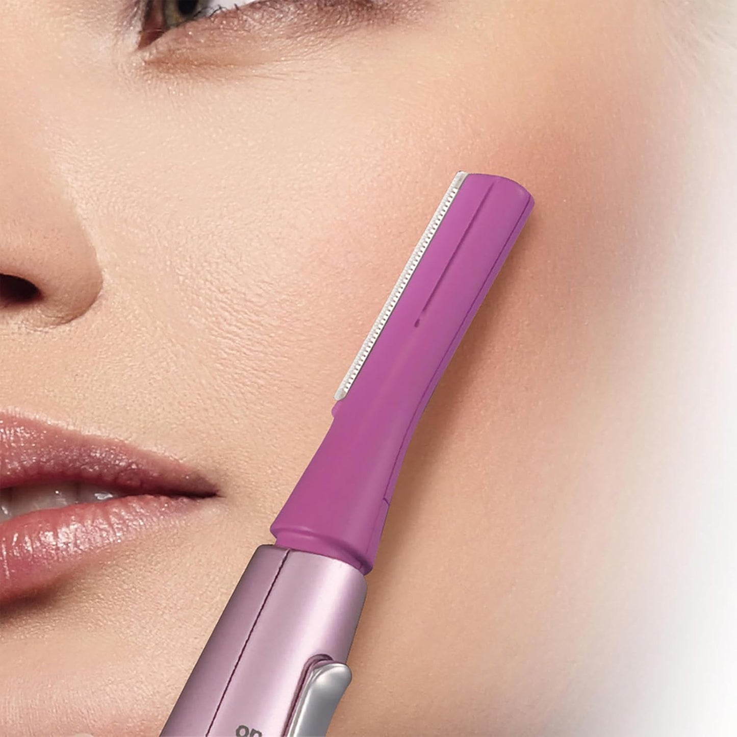 Panasonic Women's Facial Hair Remover - Eyebrow Trimmer with Pivoting Head & 2 Gentle Blades | Battery-Operated, Compact Design