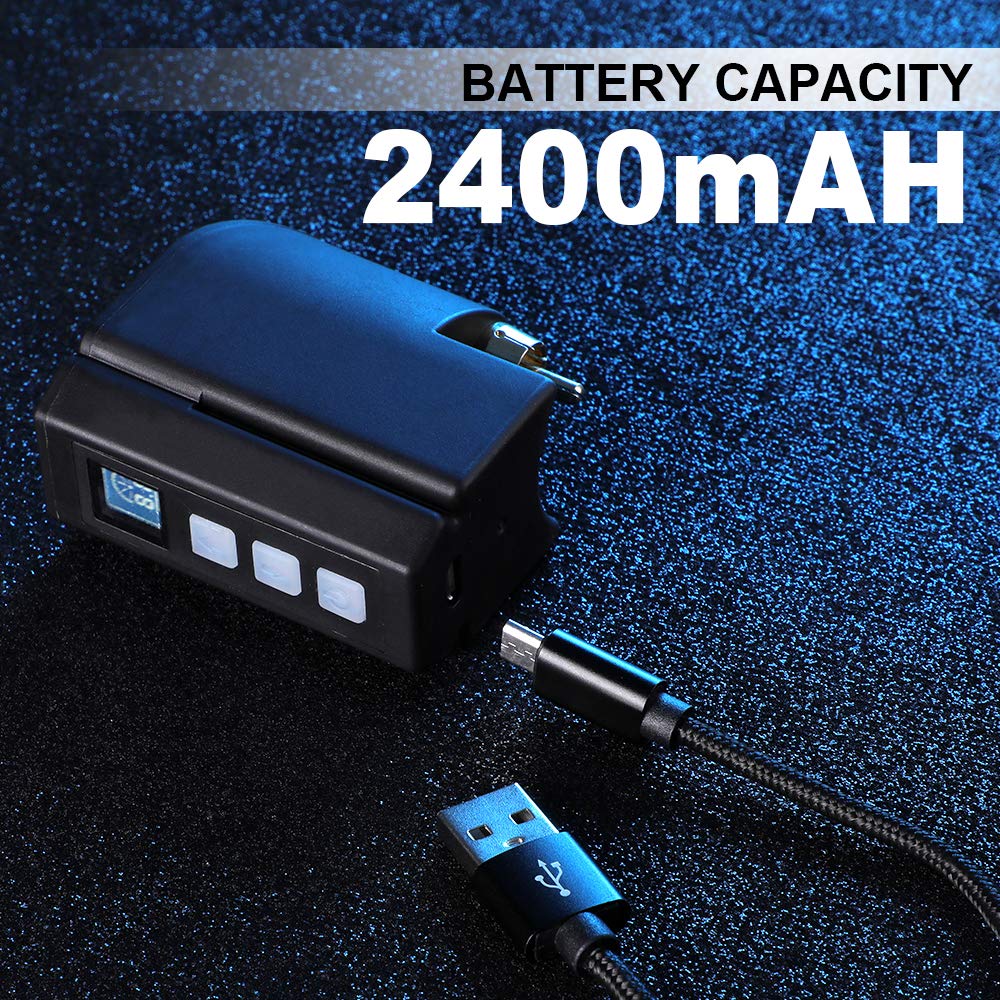 Mini Tattoo Battery - Rechargeable USB Power Supply with Digital Display | RCA Connector P198-RCA