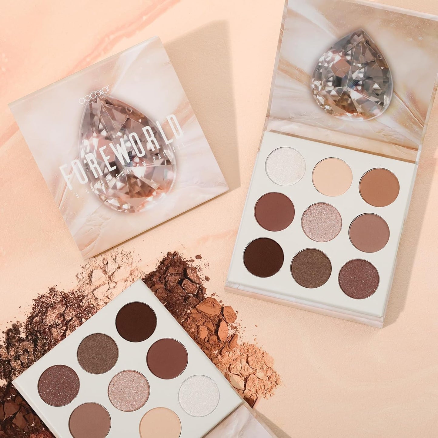 Docolor Neutral Eyeshadow Palette - 9 Colors for Stunning Nude & Brown Looks | Velvety, Highly Pigmented Finishes