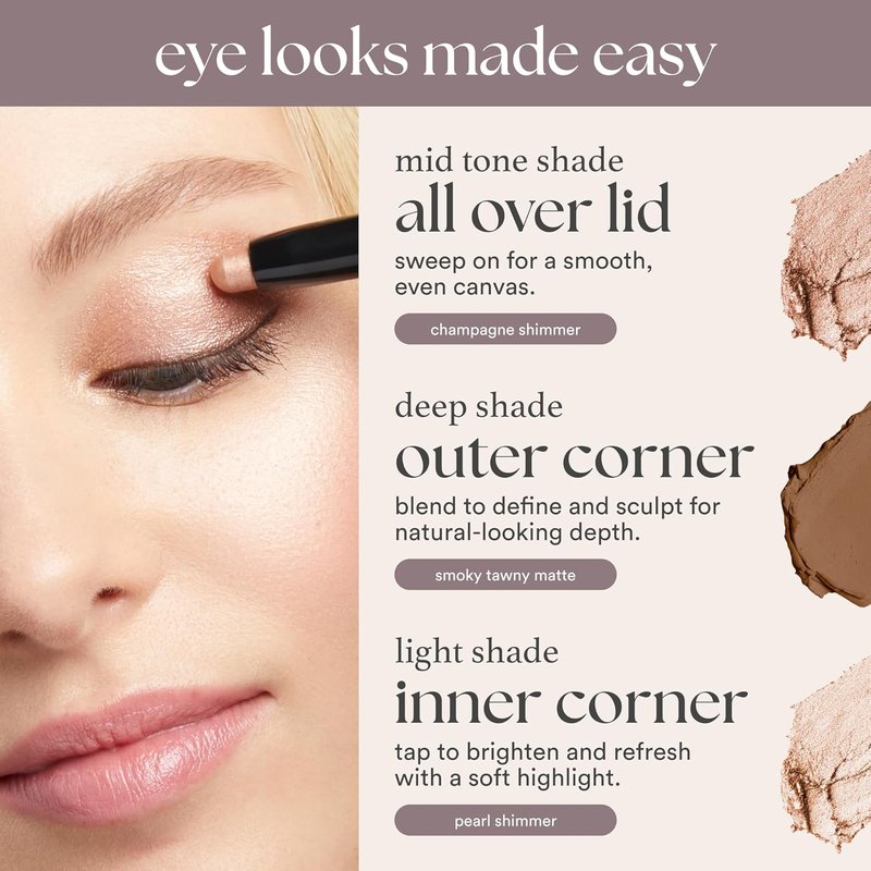 Julep Crème-to-Powder Eyeshadow Stick Duo - Pearl Shimmer & Snowfall Matte