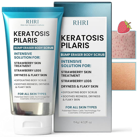 KP Bump Eraser Body Scrub with 10% AHA | Keratosis Pilaris Treatment | Bump Eraser Body Scrub | Clears Strawberry Legs | Soothes Redness, Dryness & Flaky Skin