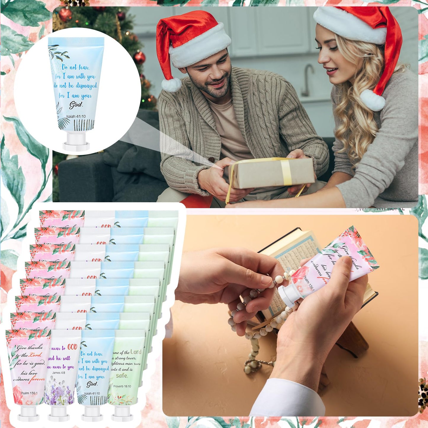 Landhoow 36 Pack Christian Hand Cream Bulk for Women Travel Hand Lotion Set Religious Bible Verse Gifts for Church Prayers School Teacher Wedding Anniversary Birthday