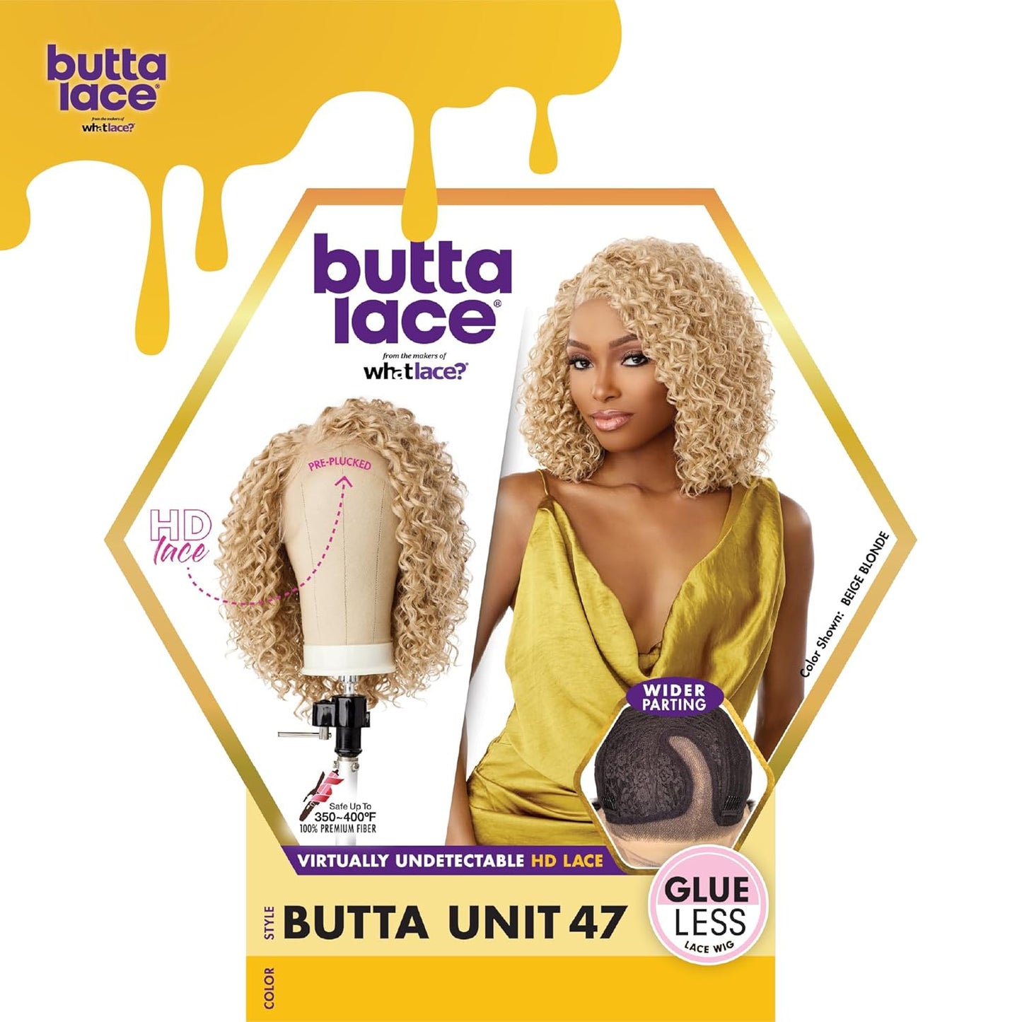 Sensationnel Butta Lace Wigs - Unit 47 Synthetic Lacefront with 5-Inch Deep Parting | Balayage Mocha Color