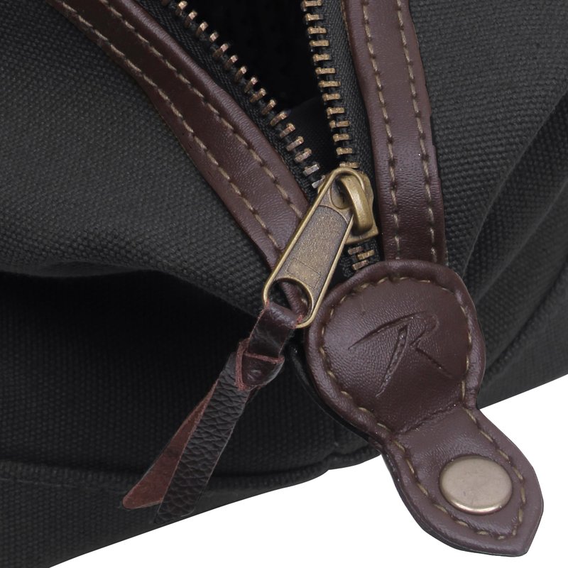 Rothco Canvas & Leather Travel Kit – Compact Vintage Toiletry Bag Dopp Kit Pouch