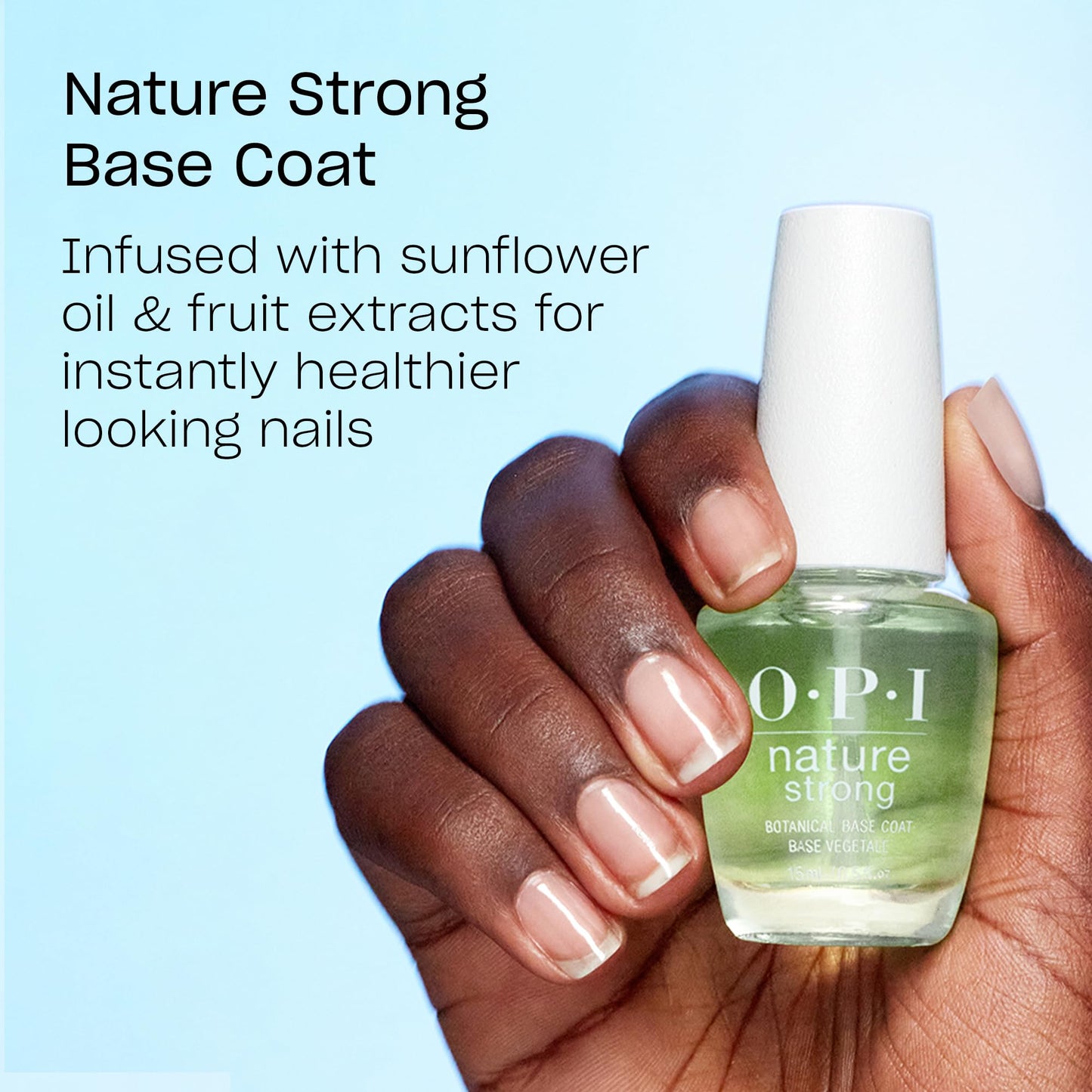 OPI Nature Strong For What It’s Earth | Sheer Soft Pink Crème Natural Origin Nail Polish | Plant Based, Vegan, Cruelty Free