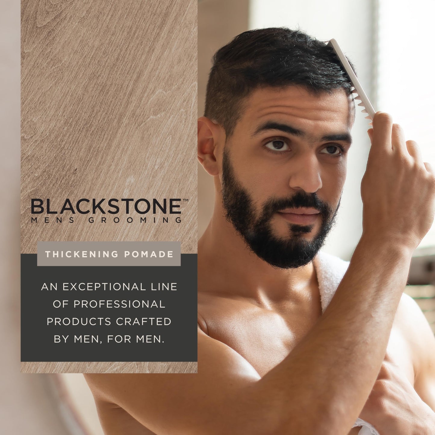 Blackstone Men's Grooming Hair Thickening Pomade - Pliable Hold with Matte Finish | Sea + Surf Scent (4 Oz, 2 Pack)