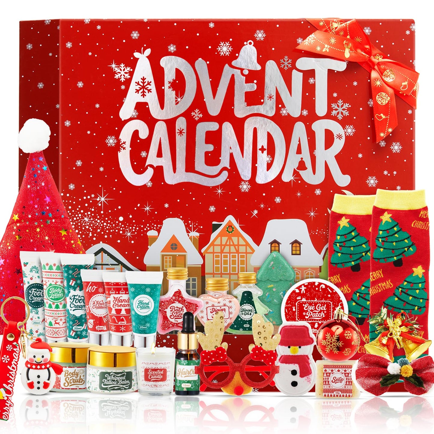 CADDISE Advent Calendar 2025-24 Days of Christmas Countdown Calendar, Skincare Gift Set, Self Care Beauty Gifts, Christmas Spa Gift Box for Teen Girls and Women