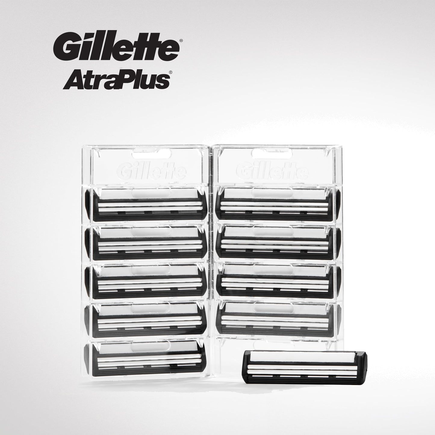 Gillette AltraPlus Mens Razor Blade Refills, 10 Count, Lubra-Soft Strip for Smoothness and Comfort
