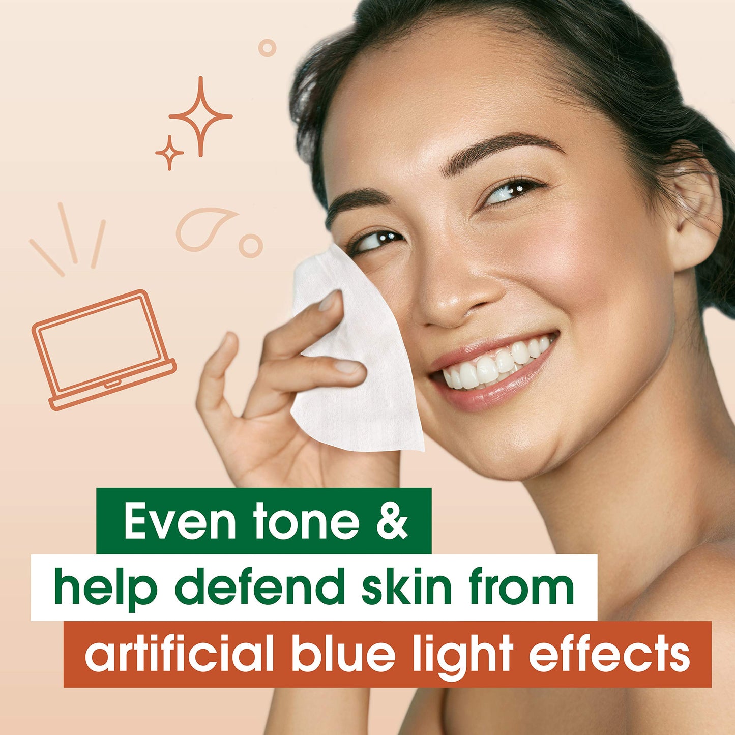 Simple Skin Care - Facial Cleansing Wipes, 25 Count, Instant Glow & Defend, Compostable, Skin Brightening, Moisturizing, Free of Harsh Chemicals, PETA Cruelty-Free