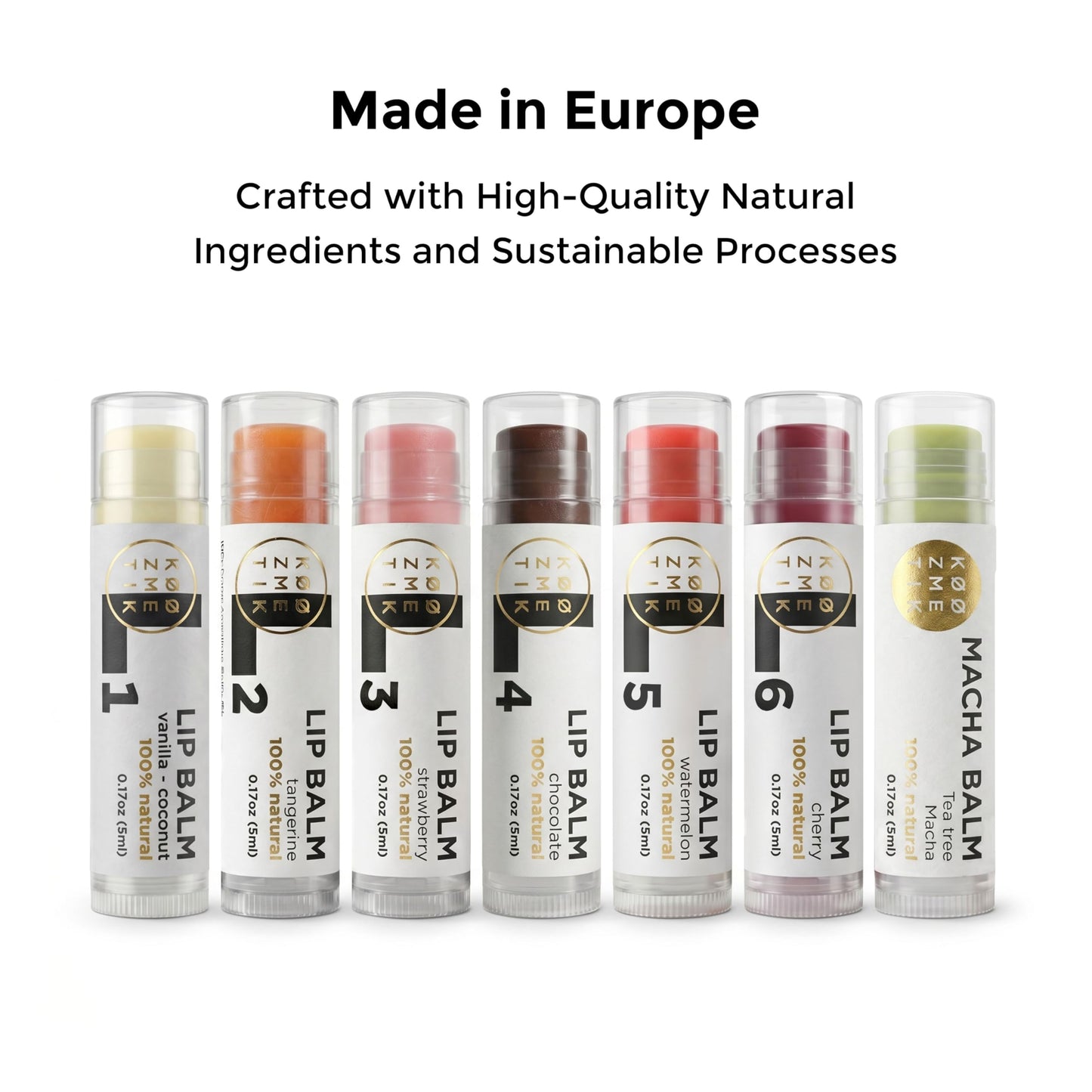 Tangerine Lip Balm | 100% Natural Lip Moisturizing Care with Shea Butter, Cocoa Butter, Beeswax & Almond Oil | Hydrating Repair Formula for Soft, Smooth & Healthy Lips | L2 KØØZMETIK