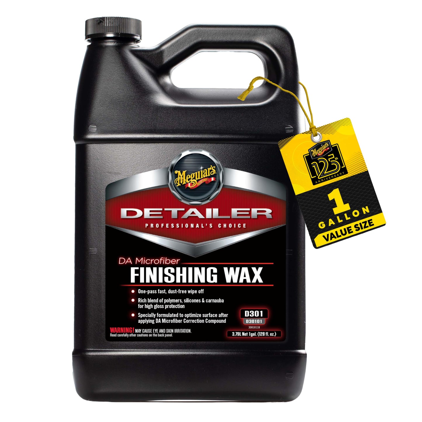 Meguiar's D30101 DA (Dual Action) Microfiber Finishing Wax 1 Gallon Container