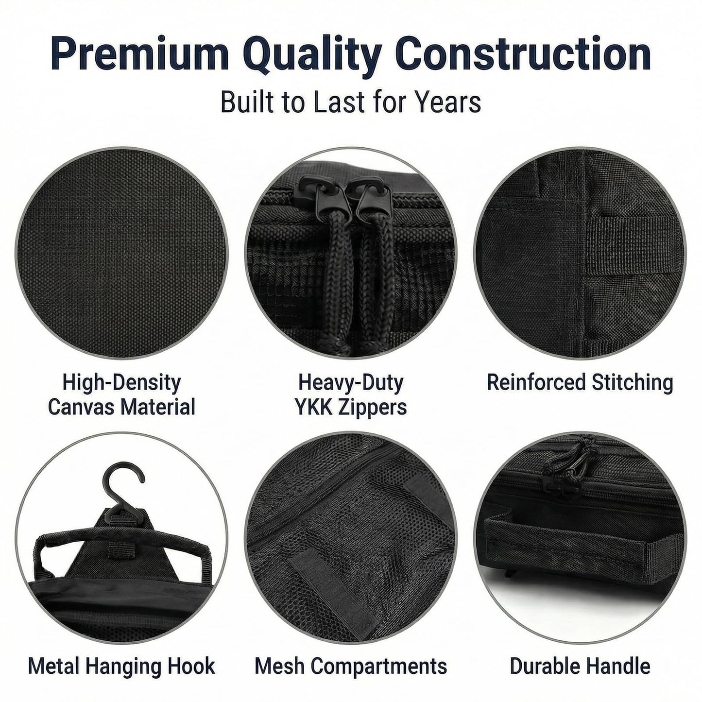 GVCELS Mens Toiletry Travel Bag Tactical Toiletry Bag for Men Bathroom Dopp Kit Hanging Travel Toiletry Bag for Men Shaving Hygiene Bag Travel Toiletry Organizer Short Trips Bag, Black