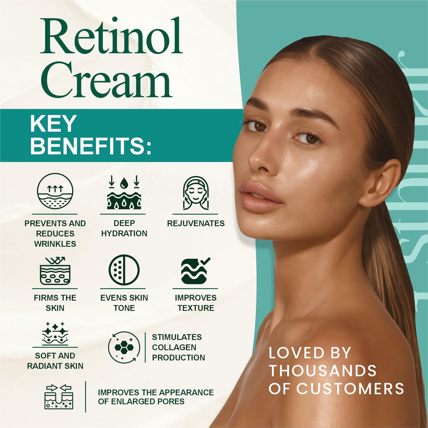 ESTHMAR Retinol Face & Neck Cream – Anti-Aging Night Moisturizer with Hyaluronic Acid, Vitamin E & Aloe Vera – Reduces Wrinkles, Fine Lines & Dark Spots, Hydrating for All Skin Types
