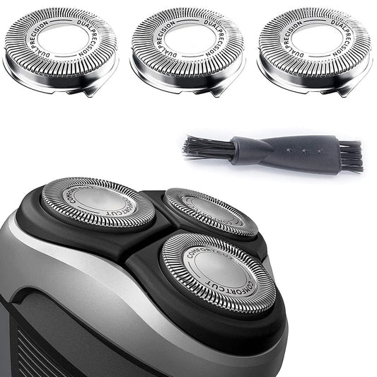 Suleto HQ8 Replacement Heads Compatible with Philip Aquatec Electric Shaver, HQ8 Heads Razor Blades New Upgraded for Aquatec Shavers HQ7100, HQ8160, AT810, PT720, PT860, 8892XL, 3-Pack & Brush