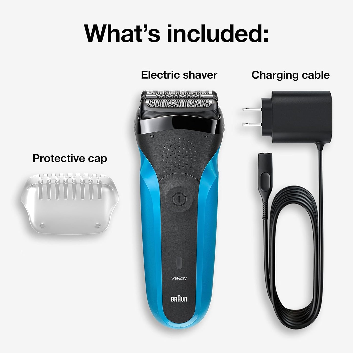 Braun Electric Razor - Series 3 310s Rechargeable Foil Shaver | Wet & Dry Use
