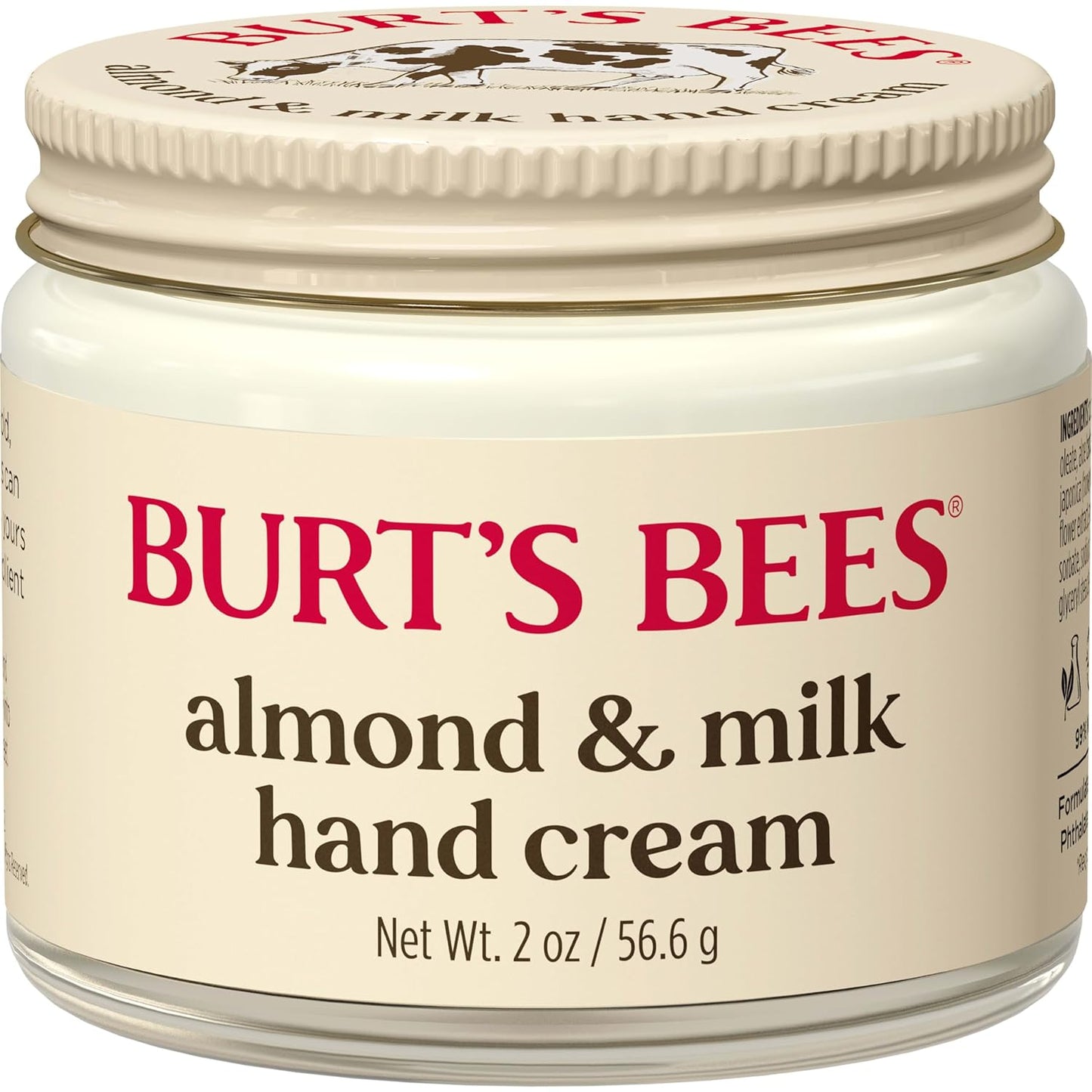 Burt's Bees Hand Cream - Almond & Milk Formula | 2 Oz Moisturizer for Soft Skin