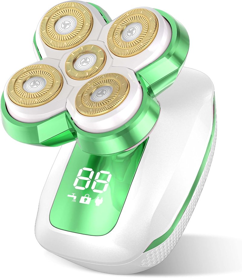 Electric Razor for Women - 5D Magnetic Blade, Dry/Wet Use, Fast Type-C Charging | Travel-Friendly Green