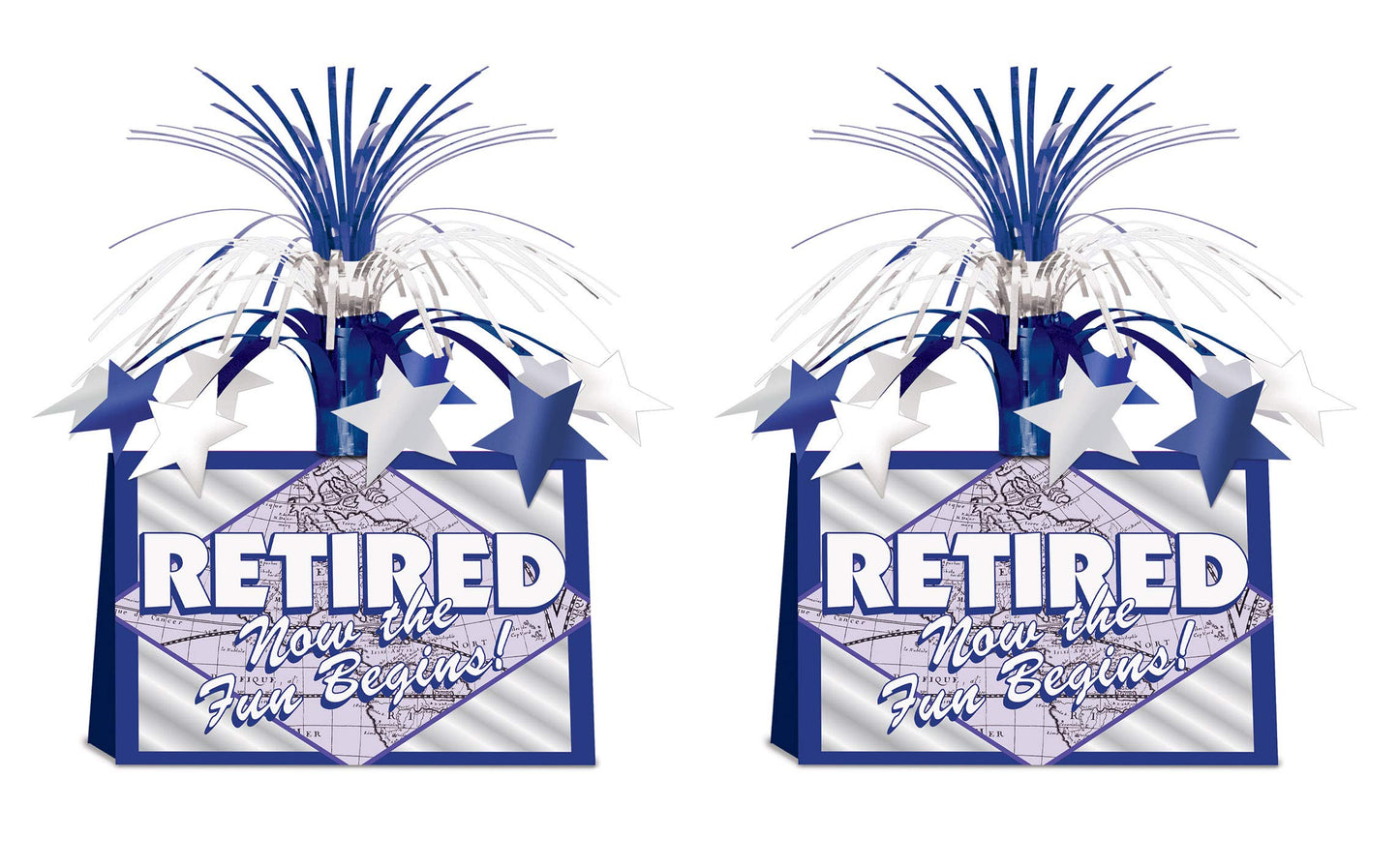 Retired Now The Fun Begins! Centerpiece Pack of 2