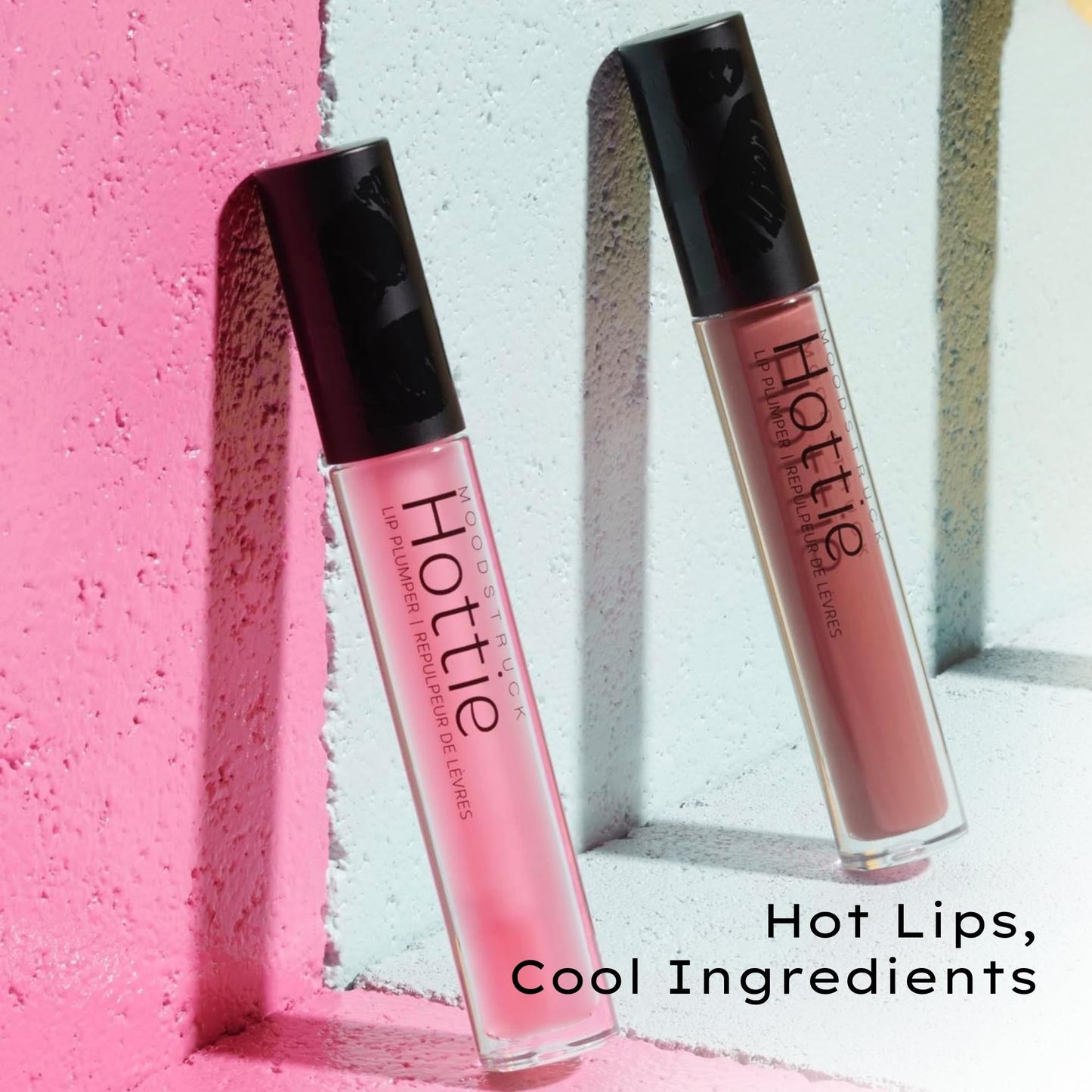 Younique Moodstruck Hottie Lip Plumper | Pale Pink Gloss with Collagen Peptides & Sodium Hyaluronate | Hydrating Lip Gloss for Fuller-Looking Lips | Makeup for Women