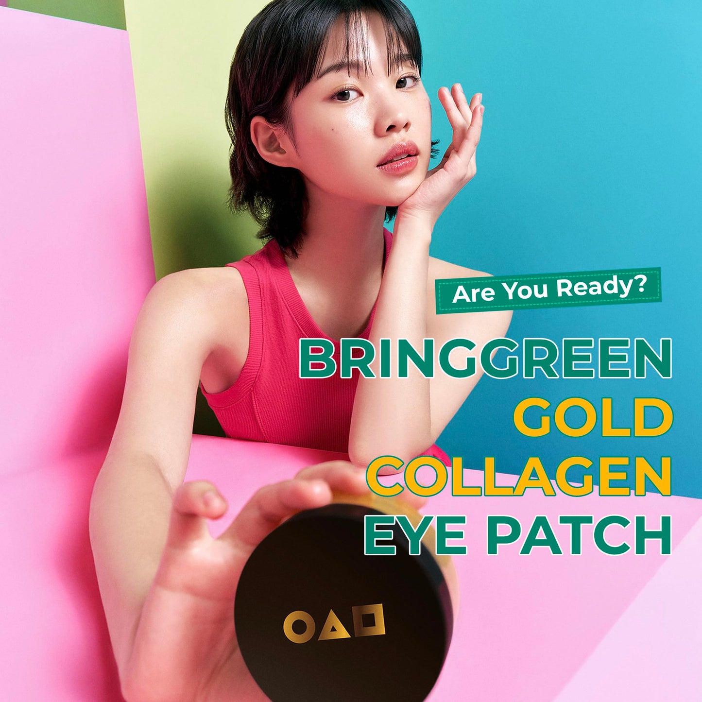 BRING GREEN Gold Collagen Eye Patches 60 Count, Hydrating Firming Under Eye Mask for Dark Circles & Puffiness