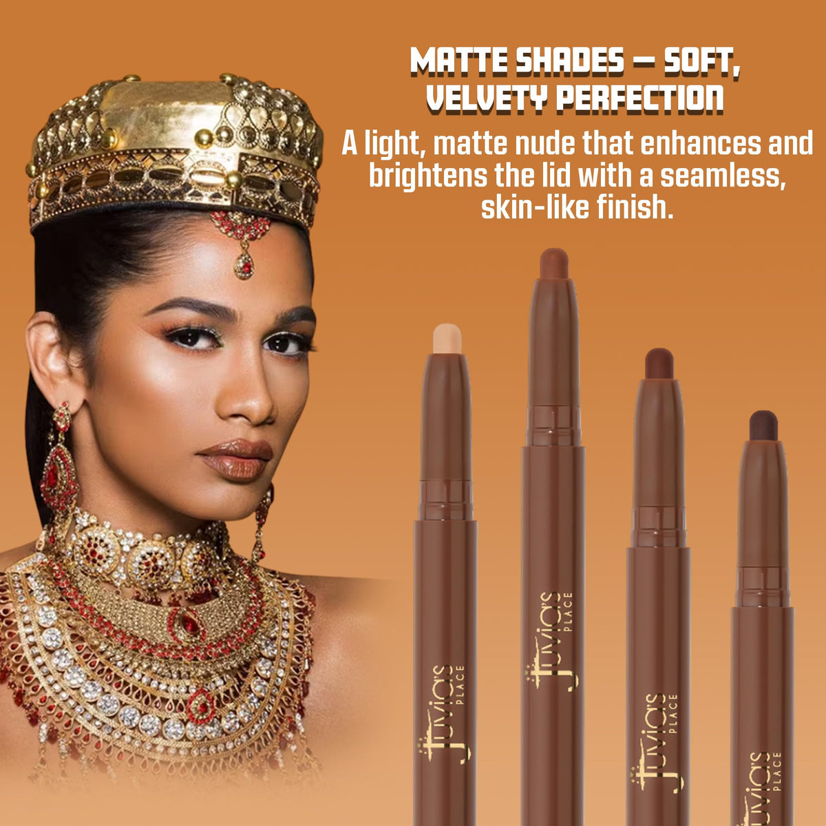 Juvia's Place Nubian Eyeshadow Stick Shimmer - Casablanca - Waterproof, Buildable Eye Shadow Stick for Women - Long-Lasting, Crease-Proof, Easy Blendable Cream Eyeshadow for Day & Night Look