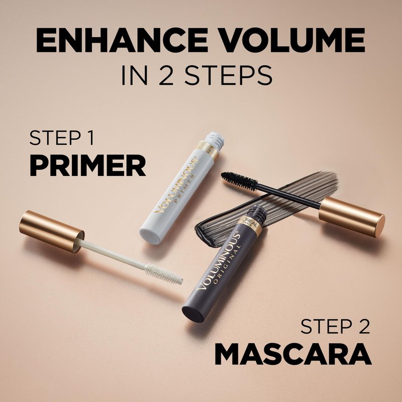 L’Oreal Paris Original Voluminous Mascara, Building Mascara Volume and Length Formula, Washable, Blackest Black, 0.26 Fl Oz., 1 Count