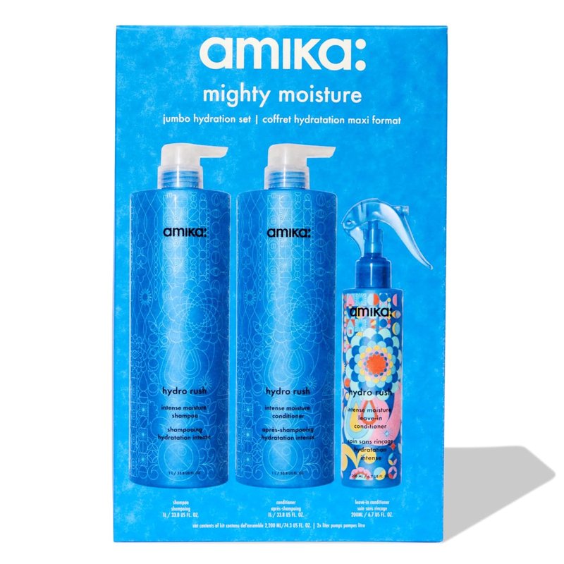 Amika Mighty Moisture Jumbo Hydration Set | Deep Hydration for Dry Hair