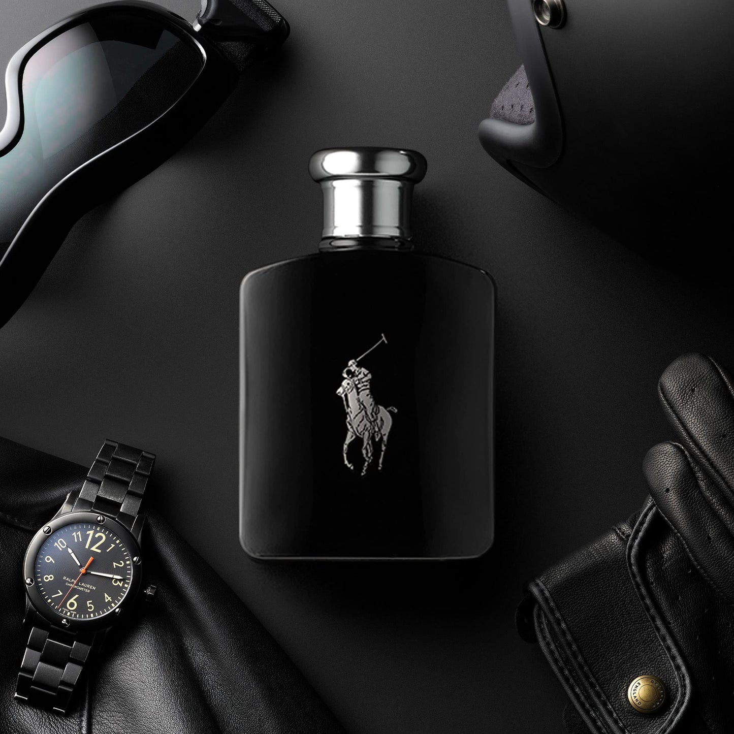 RALPH LAUREN FRAGRANCES Polo Black - Eau de Toilette - Men's Cologne - Woody & Fresh - With Patchouli, Sandalwood, and Mandarin - Medium Intensity - 6.7 Fl Oz