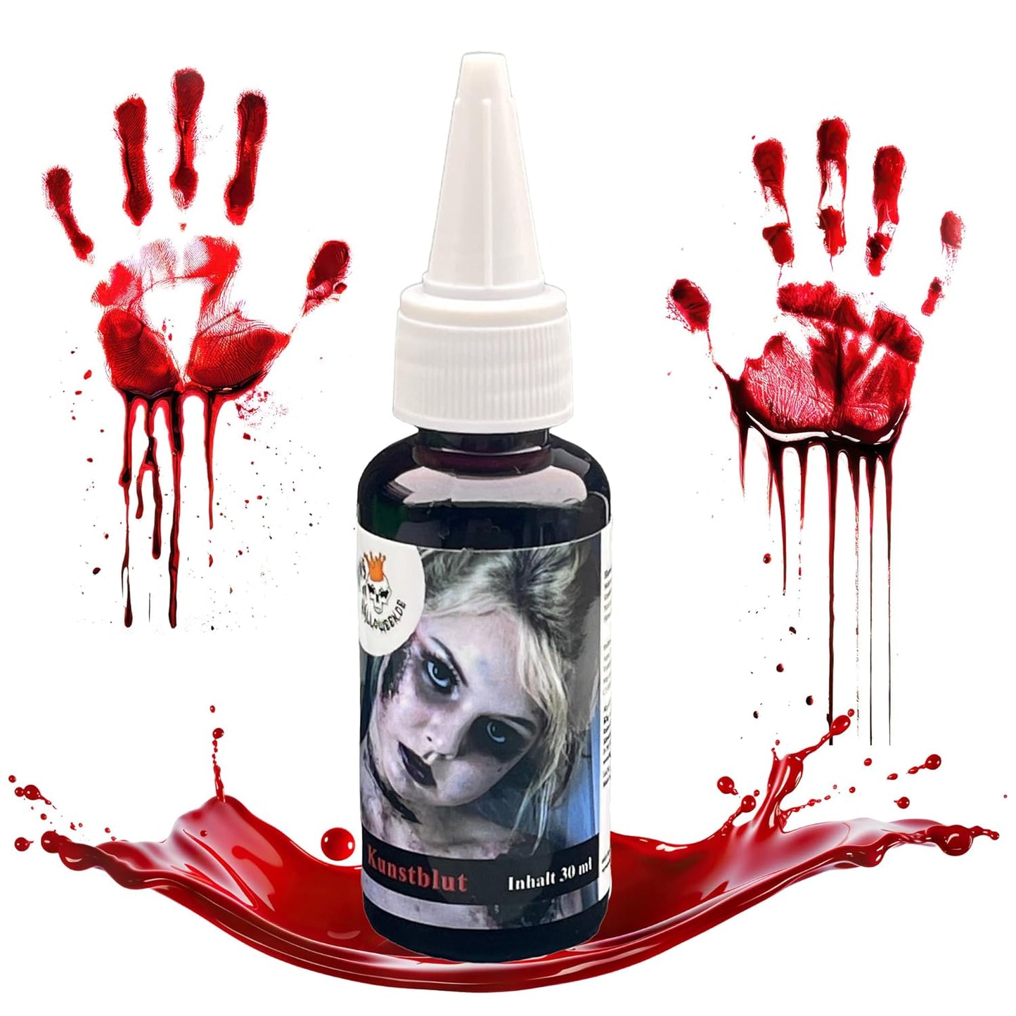 Fake Blood Gel - Dark Red Thick Consistency for Halloween Makeup | 1.01 fl. oz (30 ml) Dispenser