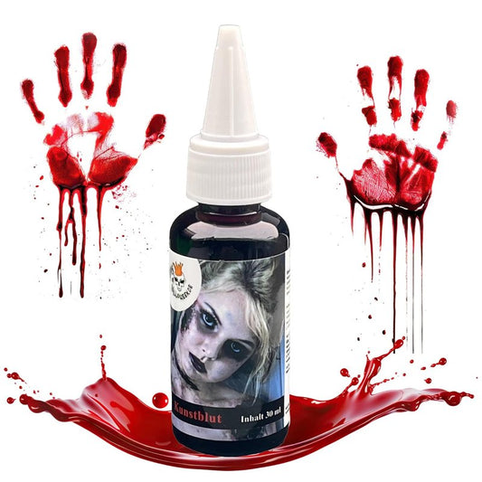 Fake Blood Gel - Dark Red Thick Consistency for Halloween Makeup | 1.01 fl. oz (30 ml) Dispenser
