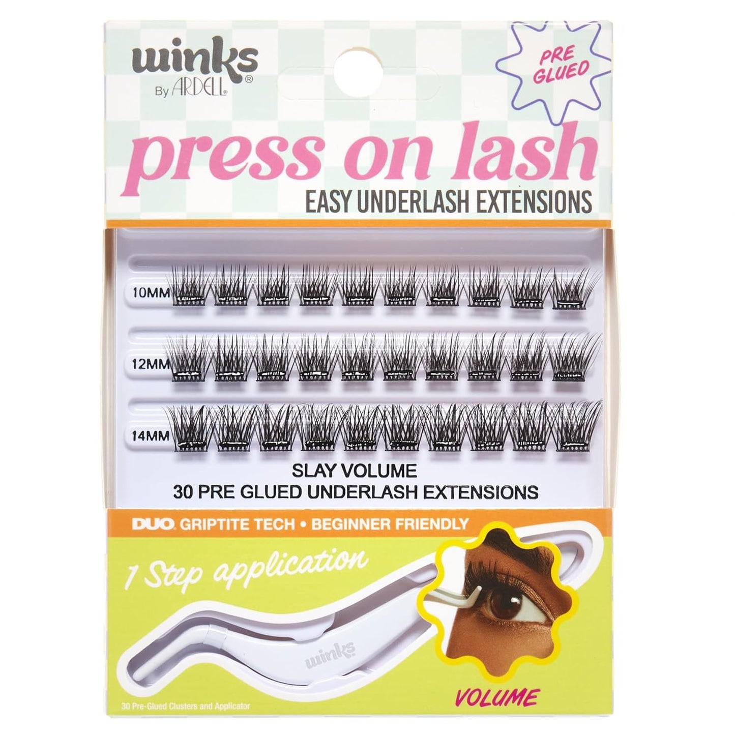 Ardell Winks Eyelash Extensions - DIY Volume Clusters for Natural Look | 30 Individual Lashes with Applicator