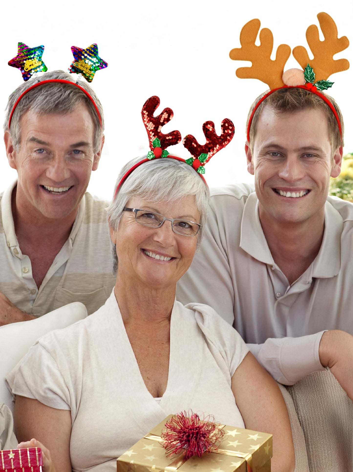 HOVACY 50 Pcs Christmas Headbands, Christmas Headband, Quality Felt Xmas Headbands for Women for Xmas Decorations
